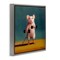 Stupell Industries Weight Lifting Mouse Framed Floater Canvas Wall Art Design by Lucia Heffernan